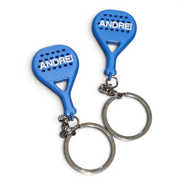Breloc Personalizat Racheta Padel - Cu Nume