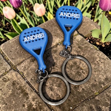Breloc Personalizat Racheta Padel - Cu Nume