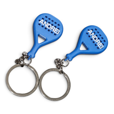 Breloc Personalizat Racheta Padel - Cu Nume