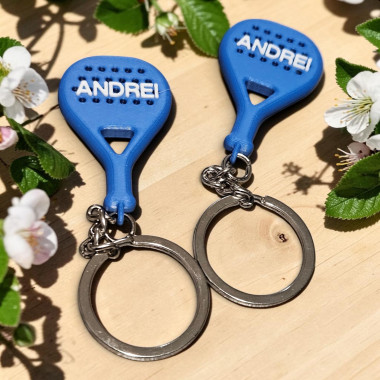 Breloc Personalizat Racheta Padel - Cu Nume